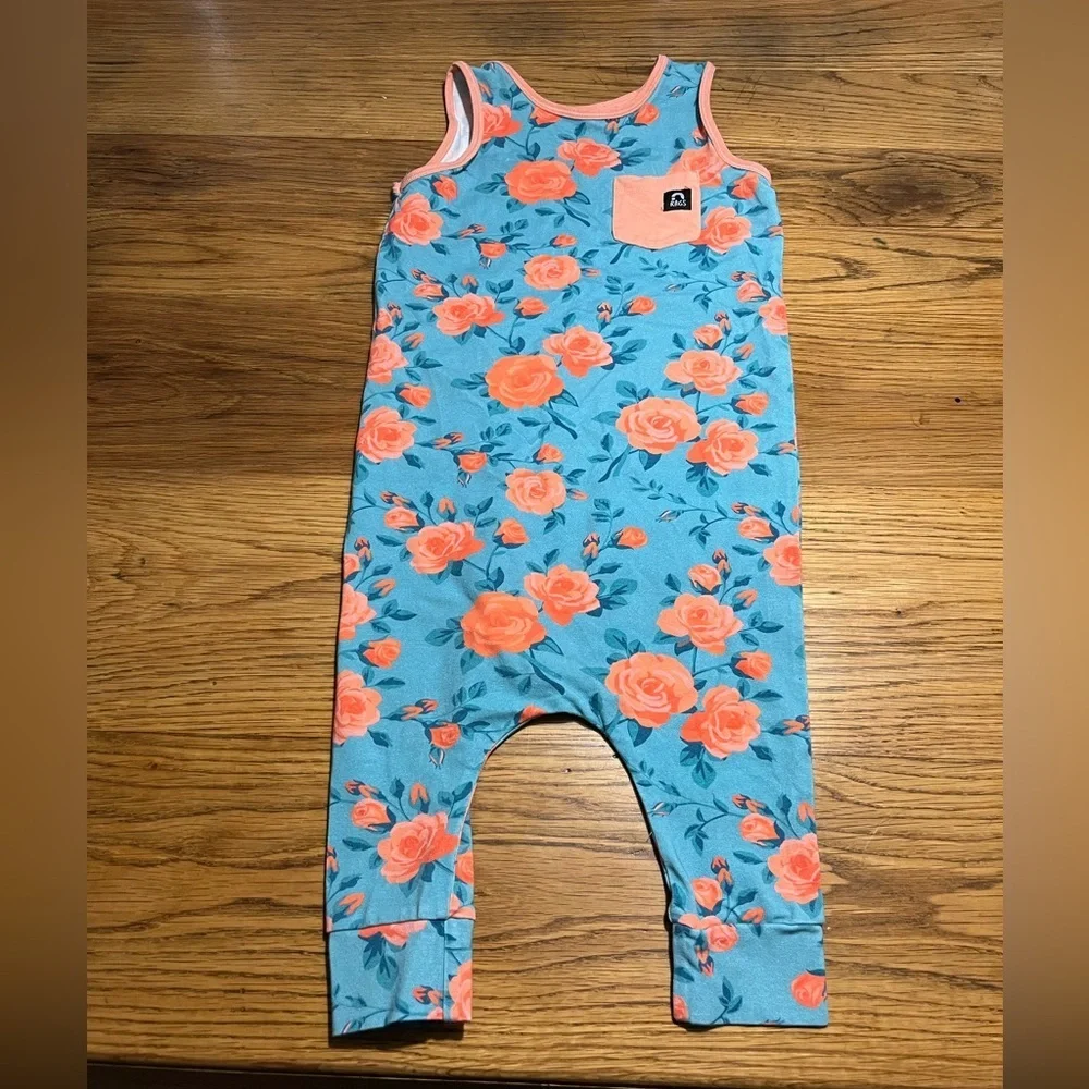 Rags Floral Sleeveless Rose Romper Size 3/4